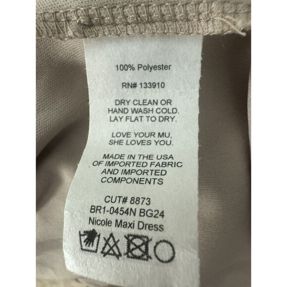 Show me Your Mumu Nicole Maxi Dress in Soft beige chiffon Size: Small NWT - Picture 8 of 9